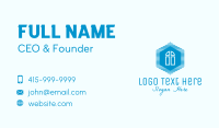 Blue Hexagon Door Business Card Image Preview