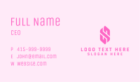 Pink Beauty Letter S  Business Card Image Preview