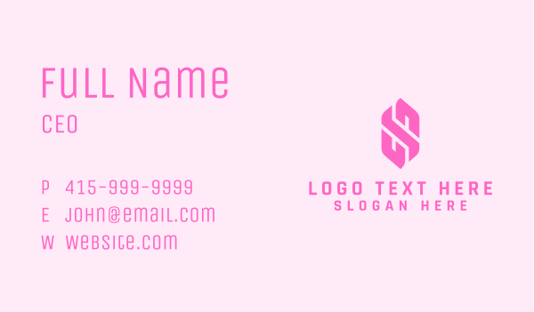 Pink Beauty Letter S  Business Card Design Image Preview
