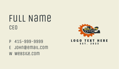 Wheel Loader Machine Business Card Image Preview