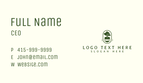 Garden Shovel Tree Business Card Design Image Preview