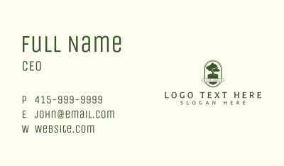 Garden Shovel Tree Business Card Image Preview