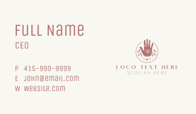 Mystic Eye Hand Meditation Business Card Image Preview