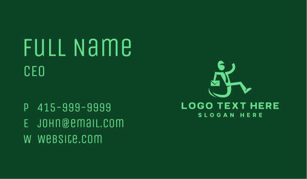 Running Business Man Business Card Design Image Preview