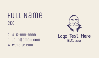 Old Bearded Man  Business Card Image Preview