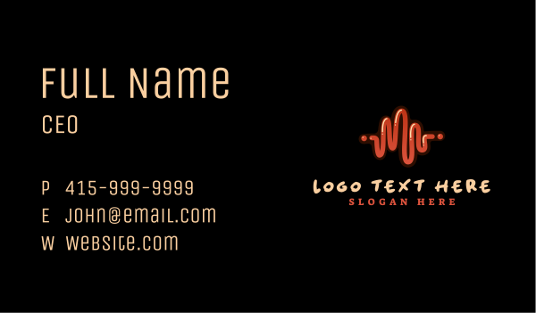 Funky Audio Wave Business Card Design Image Preview