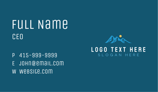 Mountain Alpine Valley Business Card Design Image Preview
