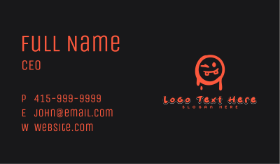 Punk Graffiti Smiley Business Card Image Preview