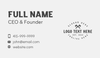 Lumberjack Axe Emblem Business Card Design