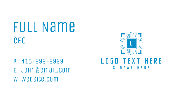 Microchip Tech Software Business Card Design Image Preview