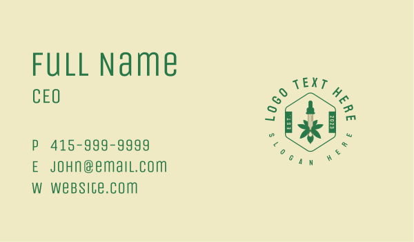 Cannabis Weed Oil Business Card Design Image Preview