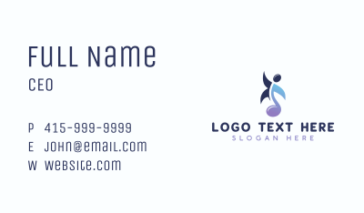 Music Note Human Business Card Image Preview