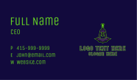 Neon Spartan Warrior Gaming  Business Card Image Preview