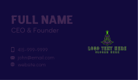Neon Spartan Warrior Gaming  Business Card Image Preview