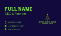 Neon Spartan Warrior Gaming  Business Card Image Preview