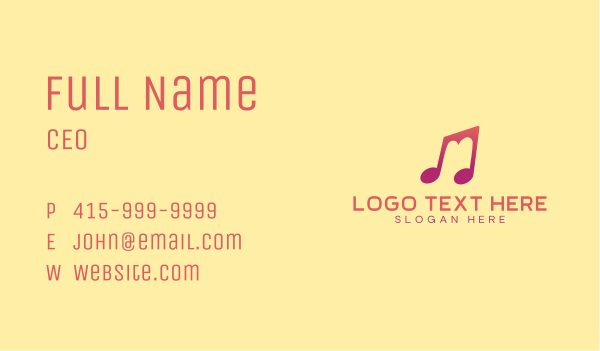 Media Music Note Business Card Design Image Preview