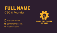 Mechanical Gear Bulb  Business Card Image Preview