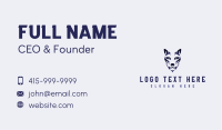 Fierce Wolf Dog Business Card Image Preview
