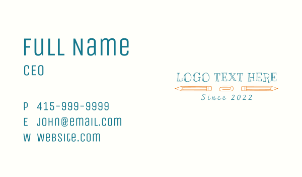 School Drawing Class Wordmark Business Card Design Image Preview