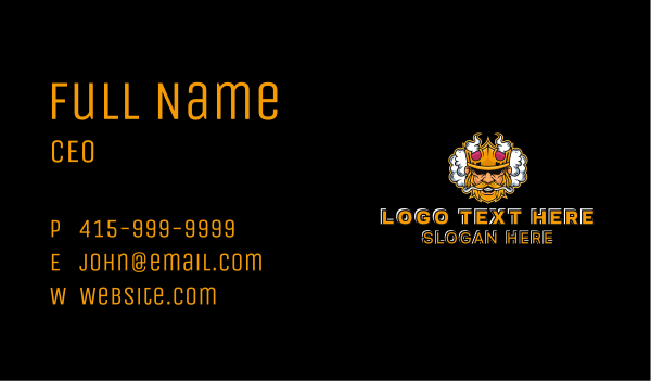 King Smoking Vape Business Card Design Image Preview