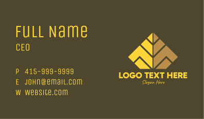 Pyramid Structure Letter M Business Card