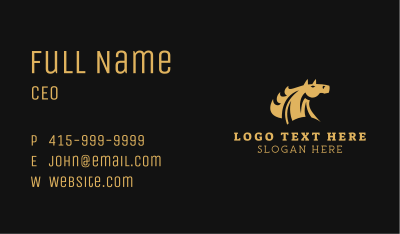 Luxury Horse Head Business Card Image Preview