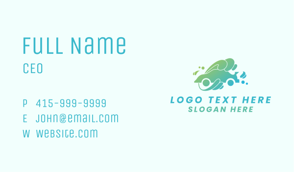 Vehicle Water Wash Business Card Design Image Preview