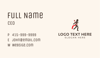 Athletic Race Finish Business Card Image Preview