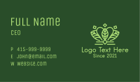 Green Leaf Crown Business Card Image Preview