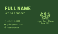 Green Leaf Crown Business Card Preview