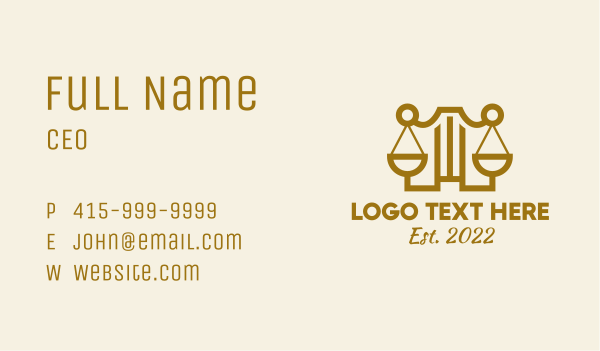 Law School Scales Business Card Design Image Preview