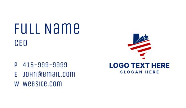 Political Texas Map  Business Card Design Image Preview