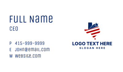 Political Texas Map  Business Card Image Preview