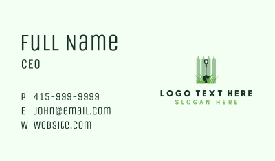 Shovel Lawn Fence Business Card Image Preview