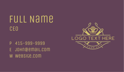 Tailoring Needle Crown Business Card Image Preview