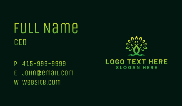 Eco Tree Leaf Business Card Design Image Preview