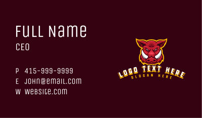 Wild Boar Hog Business Card Image Preview