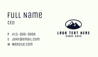 Rustic Mountain Oval Badge Business Card Image Preview