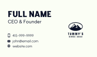 Rustic Mountain Oval Badge Business Card Image Preview