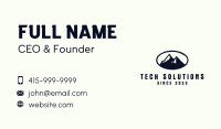 Rustic Mountain Oval Badge Business Card Image Preview