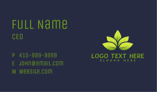 Lotus Leaf Wellness Business Card Design Image Preview