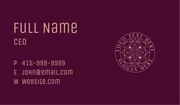 Cross Christian Church Business Card Design Image Preview