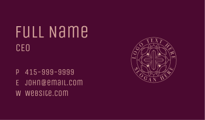Cross Christian Church Business Card Image Preview
