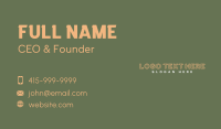 Cool Outlined Wordmark Business Card Image Preview