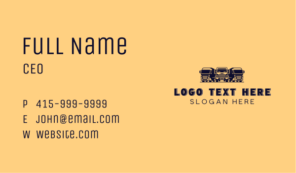 Trucking Mover Vehicle Business Card Design Image Preview
