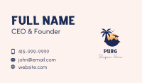 Sunset Beach Tour Business Card Image Preview