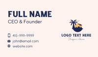 Sunset Beach Tour Business Card Preview