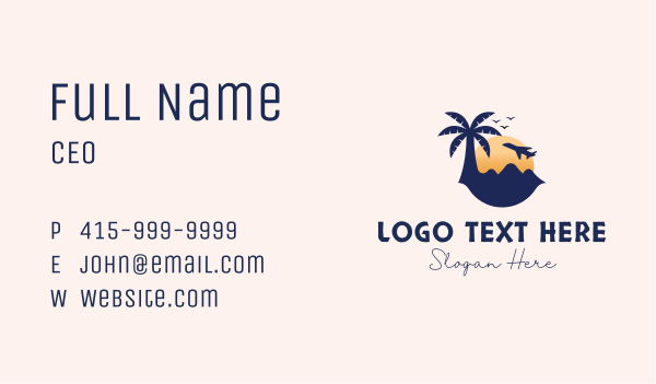 Sunset Beach Tour Business Card Design Image Preview