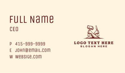 Sculptor Construction Hammer Business Card Image Preview