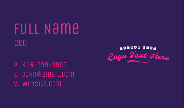 Casual Retro Fashion Wordmark Business Card Design Image Preview